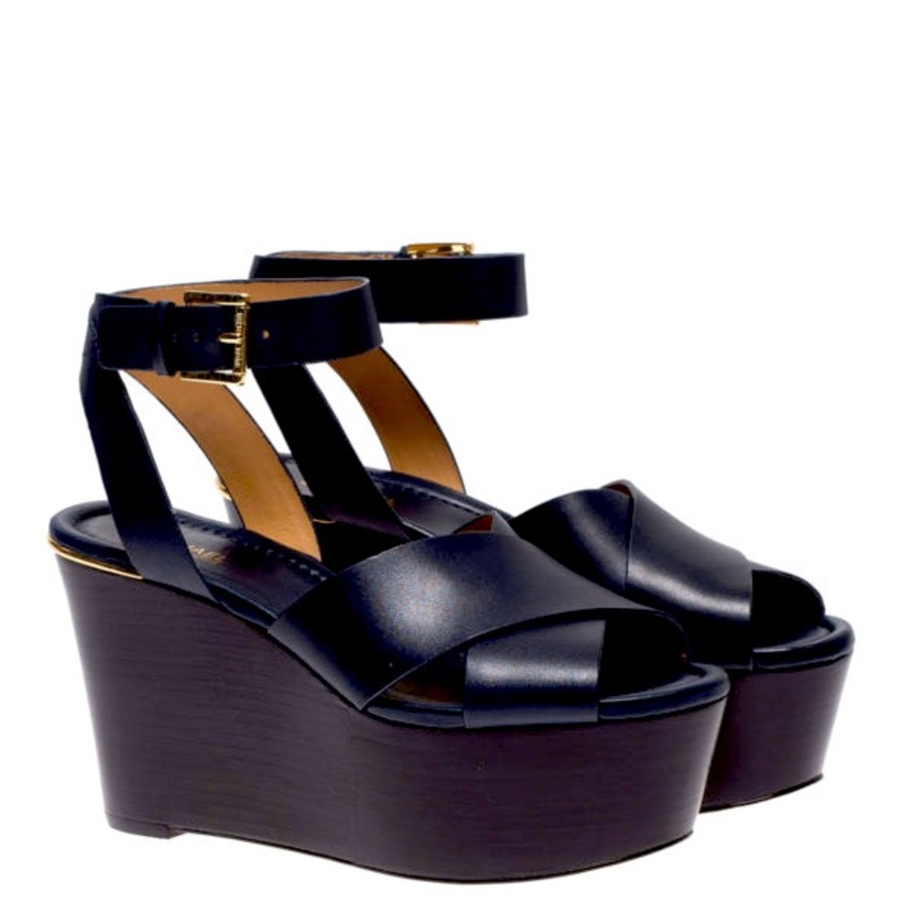 Michael Kors Abbott Platform Wedge Sandals.